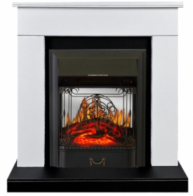 Электрокамин Royal Flame BERGEN белый с черным с очагом Fobos FX M Black/Brass