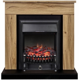 Электрокамин Royal Flame BERGEN дуб галифакс с очагом Fobos FX Black/Brass