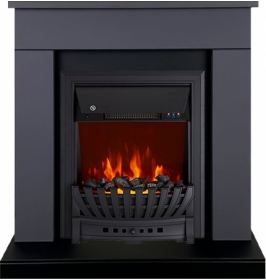 Электрокамин Royal Flame BERGEN серый графит с очагом Aspen Black
