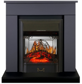 Электрокамин Royal Flame BERGEN серый графит с очагом Fobos FX M Black/Brass