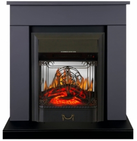 Электрокамин Royal Flame BERGEN серый графит с очагом Majestic FX M Black/Brass