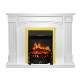 Электрокамин Royal Flame Boston Белый с очагом Fobos FX Brass/Black