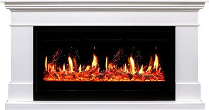 Электрокамин Royal Flame California белый c очагом 5D V-ART 40