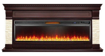 Электрокамин Royal Flame Denver 60 (темный дуб / бежевый) с очагом Vision 60 LED