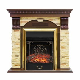 Электрокамин Royal Flame Dublin арочный сланец с очагом Majestic (Темный дуб)