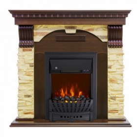 Электрокамин Royal Flame Dublin арочный сланец темный дуб с очагом Aspen Black