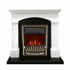 Электрокамин Royal Flame Langford с очагом Aspen Gold (Белый с черным)