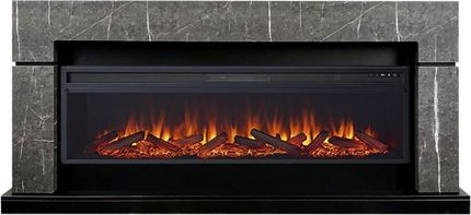 Электрокамин Royal Flame Lindos 60 SFT Stone Touch серый мрамор Vision 60 LOG LED