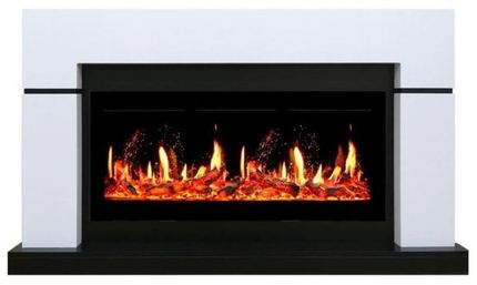 Электрокамин Royal Flame Lindos белый c очагом 5D V-ART 40