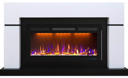Электрокамин Royal Flame Lindos белый c очагом Crystal 36 RF