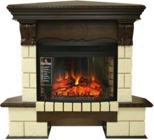 Электрокамин Royal Flame Pierre Luxe Шампань с очагом Dioramic 25 (Темный дуб)