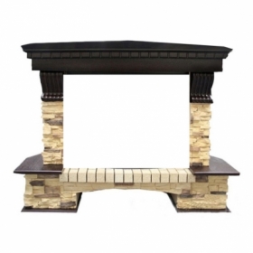 Электрокамин Royal Flame Pierre Luxe угл. сланец под очаг Jupiter FX New Темный дуб
