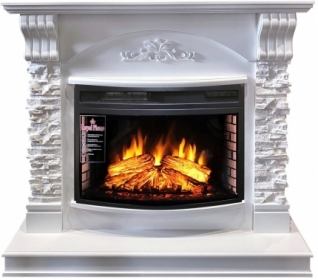 Электрокамин Royal Flame Prague сланец бежевый с очагом Dioramic 25 FX (белый)