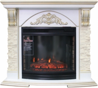 Электрокамин Royal Flame Rimini с очагом Dioramic 28 FX (Сл.кость с патиной)