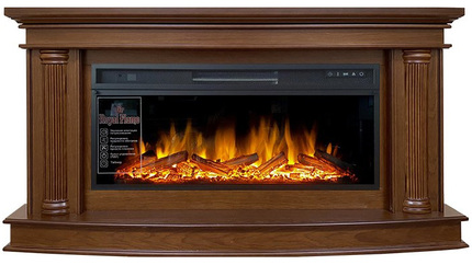 Электрокамин Royal Flame Rome (каштан) с очагом Vision 42 LOG LED