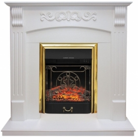 Электрокамин Royal Flame Sorrento с очагом Majestic FX Brass/Black