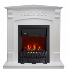 Электрокамин Royal Flame Sorrento угл. (Белый) с очагом Aspen Black