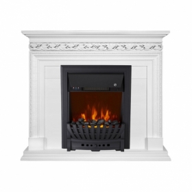Электрокамин Royal Flame Valletta Белый с очагом Aspen Black/Gold