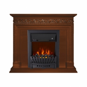 Электрокамин Royal Flame Valletta Орех с очагом Aspen Black/Gold