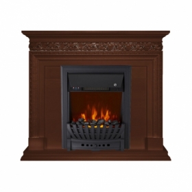Электрокамин Royal Flame Valletta Темный дуб с очагом Aspen Black/Gold