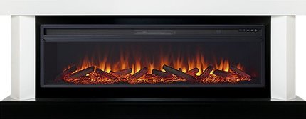 Электрокамин Royal Flame Vancouver 60 (белый c черным) с очагом Vision 60 LOG LED