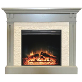 Электрокамин (очаг+портал)<br>Royal Flame Cambridge Umbra Grey камень бежевый с очагом Jupiter FX New (умбра грей)