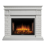 Электрокамин (очаг+портал)<br>Electrolux Bricks 25 камень белый, белая эмаль с очагом 25 дюймов (EFP/P - 2520LS)