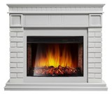 Электрокамин (очаг+портал)<br>Electrolux Bricks 30 кирпич белый/белая эмаль с очагом 33 дюйма (EFP/P - 3320RLS)