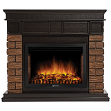 Электрокамин (очаг+портал)<br>Electrolux Bricks WOOD 25 камень темный, шпон венге с очагом 27 дюймов (EFP/P - 2720RLS)