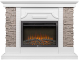 Электрокамин (очаг+портал)<br>Electrolux EFP/P-2520LS N с порталом Firelight Florida 25 белый, серый