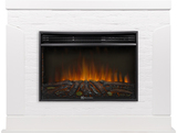 Электрокамин (очаг+портал)<br>Electrolux EFP/P-2720RLS N с порталом Firelight Prestigio 25 камень белый, шпон белый дуб