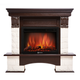 Электрокамин (очаг+портал)<br>Electrolux Forte 25S камень белый, темный дуб с очагом 25 дюймов (EFP/P - 2520LS)