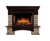 Электрокамин (очаг+портал)<br>Electrolux Forte Wood 30 (угловой) камень коричневый, шпон темный дуб с очагом 33 дюйма (EFP/P - 3320RLS)