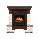 Электрокамин (очаг+портал)<br>Electrolux Pietra Classic камень белый, темный дуб с очагом Classic EFP/P - 1020LS