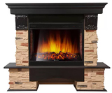 Электрокамин (очаг+портал)<br>Electrolux Pietra Nuovo 25 камень сланец натуральный, шпон темный дуб с очагом EFP/P-2720RLS