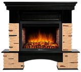 Электрокамин (очаг+портал)<br>Electrolux Pietra Nuovo 30 камень сланец натуральный, шпон темный дуб с очагом EFP/P-3020LS