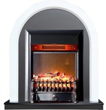 Электрокамин (очаг+портал)<br>InterFlame Джойс белый/черный с очагом Fobos/Majestic