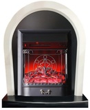 Электрокамин (очаг+портал)<br>InterFlame Джойс белый/черный с очагом Majestic LUX/BLACK