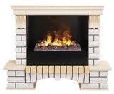 Электрокамин (очаг+портал)<br>Real-Flame Country 26 WT с очагом Black вставка  3D Cassette 630