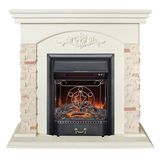 Электрокамин (очаг+портал)<br>Real-Flame Neapolis STD/EUG WT (WT- F612) с очагом Fobos s Lux BL/BR, Majestic s Lux BL/BR