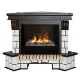 Электрокамин (очаг+портал)<br>Real-Flame Stone Corner 26/HL AO (DN) с очагом 3D Cassette 630 (Black вставка)