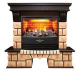 Электрокамин (очаг+портал)<br>Real-Flame Stone brick 25/25,5 AO с очагом 3D Firestar 25,5