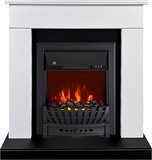 Электрокамин (очаг+портал)<br>Royal Flame BERGEN белый с черным с очагом Aspen Black