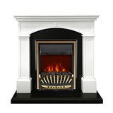 Электрокамин (очаг+портал)<br>Royal Flame Langford с очагом Aspen Gold (Белый с черным)