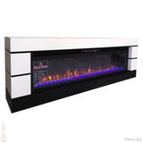 Электрокамин (очаг+портал)<br>Royal Flame Modern (белый с черным) с очагом Crystal 40 RF