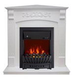 Электрокамин (очаг+портал)<br>Royal Flame Sorrento угл. (Белый) с очагом Aspen Black