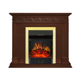 Электрокамин (очаг+портал)<br>Royal Flame Valletta Темный дуб с очагом Majestic FX Brass/Black